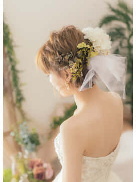 花嫁に人気の髪型は 髪の長さ 顔の形別 最新ウエディングヘア特集 マッチlife