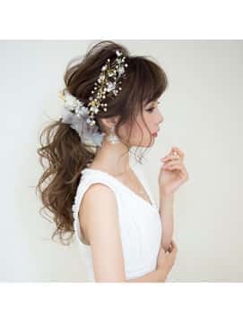 花嫁に人気の髪型は 髪の長さ 顔の形別 最新ウエディングヘア特集 マッチlife